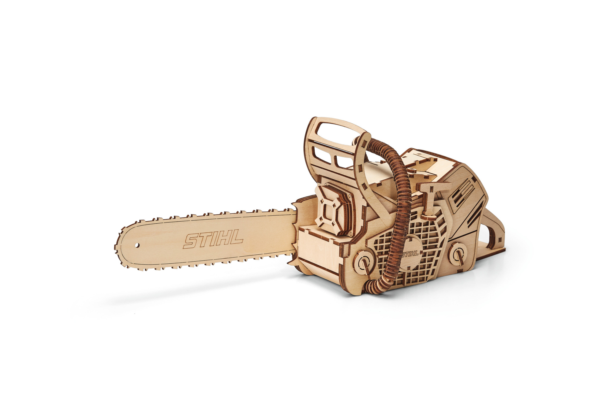 3D dřevěné puzzle motorové pily MS 500i